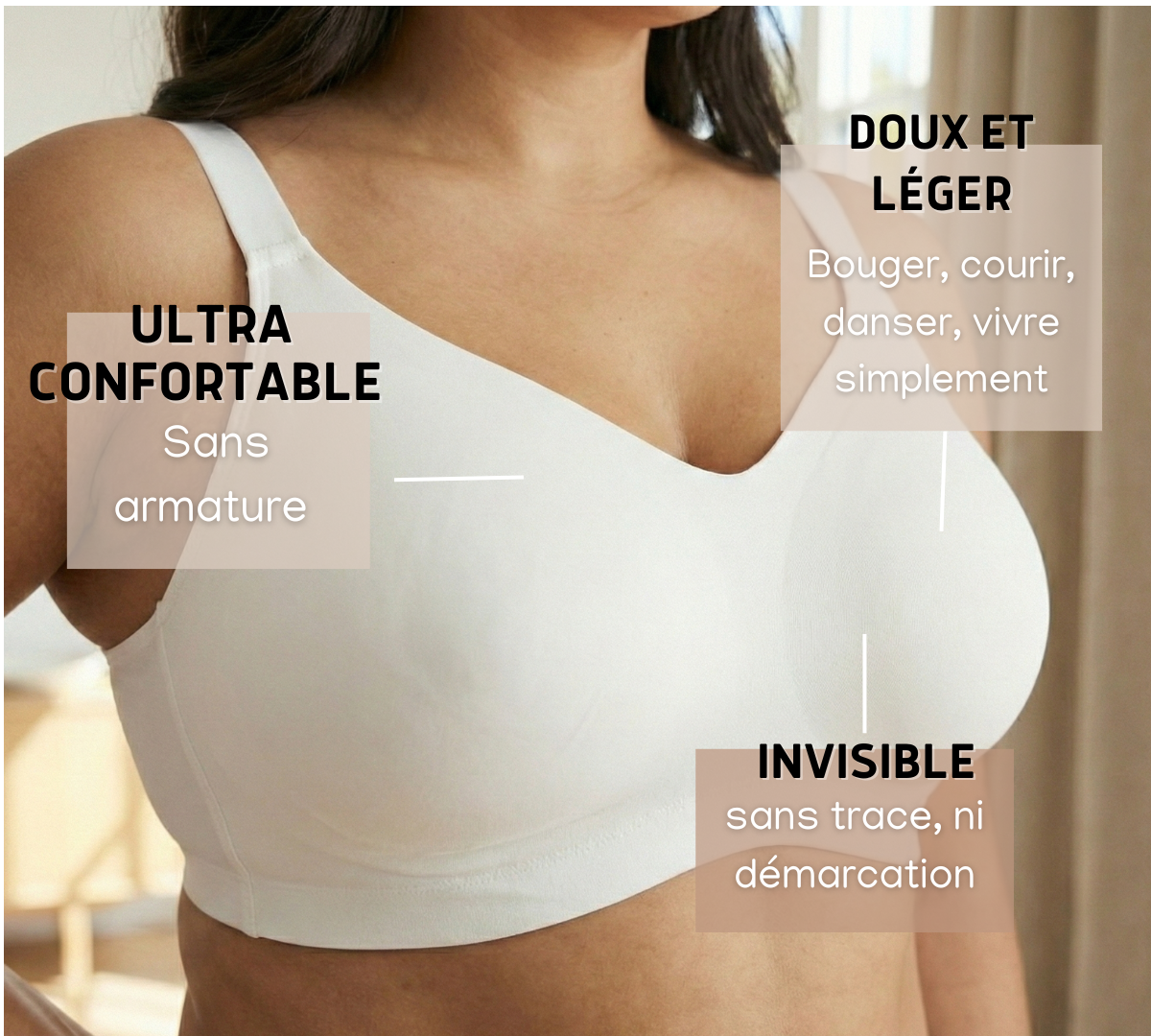 Lightweight Support Bra with Extra Support – Wire-Free & Seamless