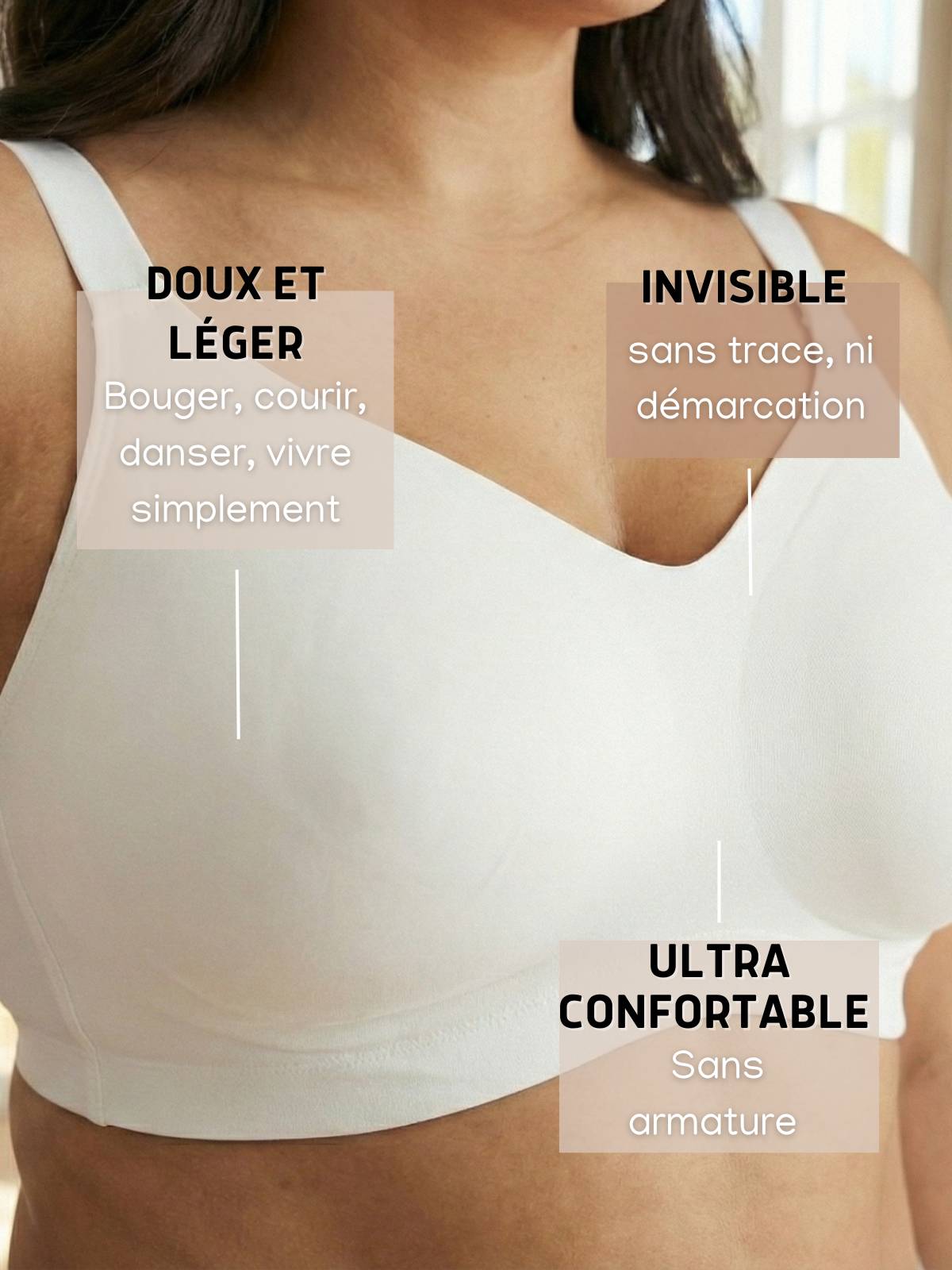 Brassière Allégeante Maintien Renforcé – sans armature & invisible