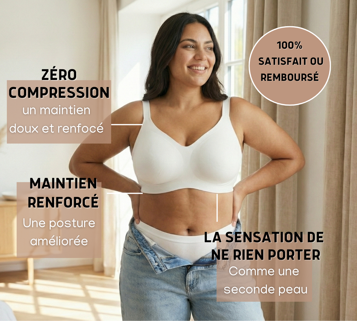 Brassière Allégeante Maintien Renforcé – sans armature & invisible