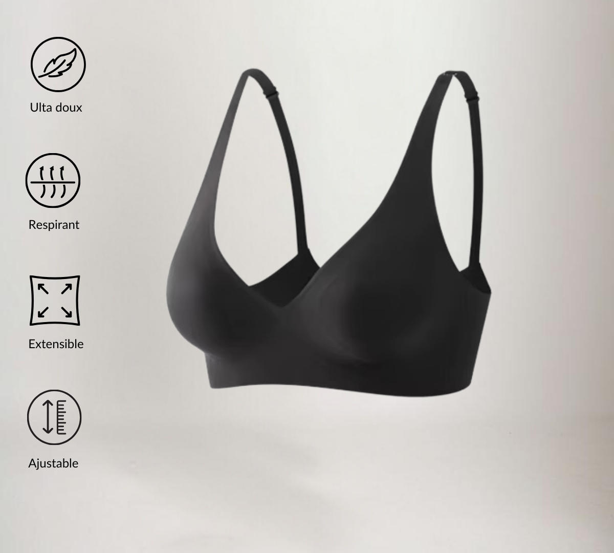 Brassière de sport, maintien léger noir Adidas Performance | La Redoute Brassière de sport, maintien léger noir Adidas Performance | La Redoute