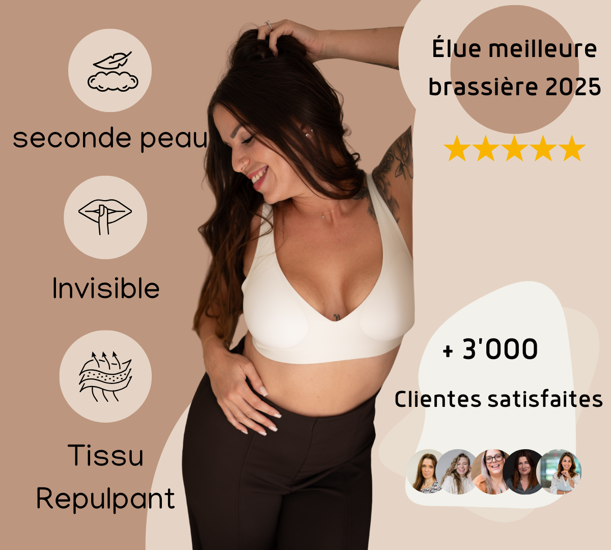 Brassière Soutien Repulpante - sans armature & invisible