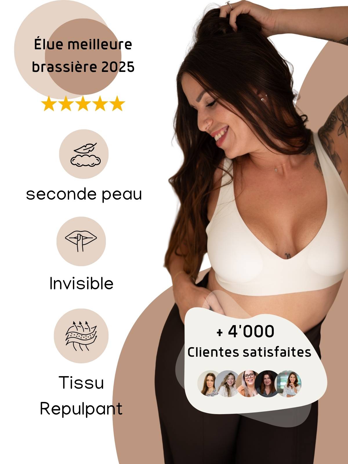 Brassière Soutien Repulpante - sans armature & invisible